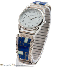 Load image into Gallery viewer, Navajo Native American Lapis and Lab Opal Watch Tips SKU226726