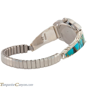 Navajo Native American Turquoise and Lab Opal Watch Tips SKU226732