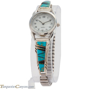 Navajo Native American Turquoise and Lab Opal Watch Tips SKU226732