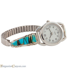 Load image into Gallery viewer, Navajo Native American Turquoise and Lab Opal Watch Tips SKU226732