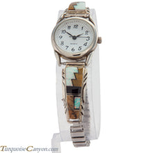 Load image into Gallery viewer, Navajo Native American Jasper and Lab Opal Inlay Watch Tips SKU226735