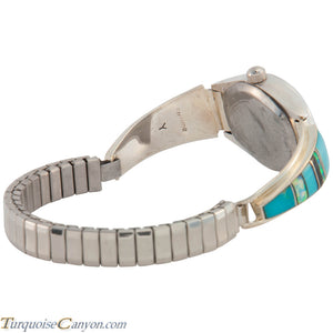 Navajo Native American Turquoise and Lab Opal Watch Tips by Yazzie SKU226736