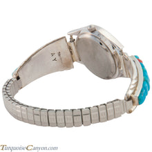 Load image into Gallery viewer, Navajo Native American Turquoise and Coral Watch Tips by Yazzie SKU226737