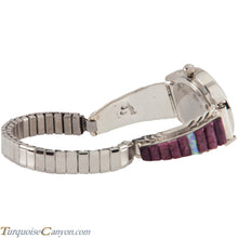 Load image into Gallery viewer, Navajo Native American Purple Shell and Lab Opal Watch Tips SKU226743