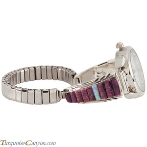 Navajo Native American Purple Shell and Lab Opal Watch Tips SKU226743