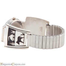 Load image into Gallery viewer, Navajo Native American Hogan and Horse Silver Watch Tips by Singer SKU226749