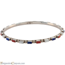 Load image into Gallery viewer, Zuni Native American Lapis and Coral Bangle Bracelet by Bewanika SKU226774