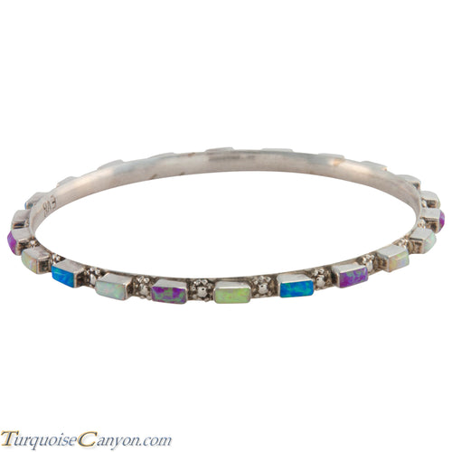 Zuni Native American Lab Opal Bangle Bracelet by Bewanika SKU226775