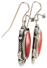 Load image into Gallery viewer, Navajo Native American Orange Spiny Oyster Shell Earrings by Jim SKU226861