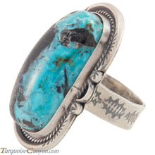 Load image into Gallery viewer, Navajo Native American Indian Mountain Turquoise Ring Size 9 1/2 SKU226878