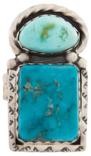 Load image into Gallery viewer, Navajo Native American Kingman Carico Lake Turquoise Ring Size 8 1/4 SKU226882