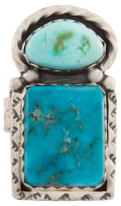 Navajo Native American Kingman Carico Lake Turquoise Ring Size 8 1/4 SKU226882