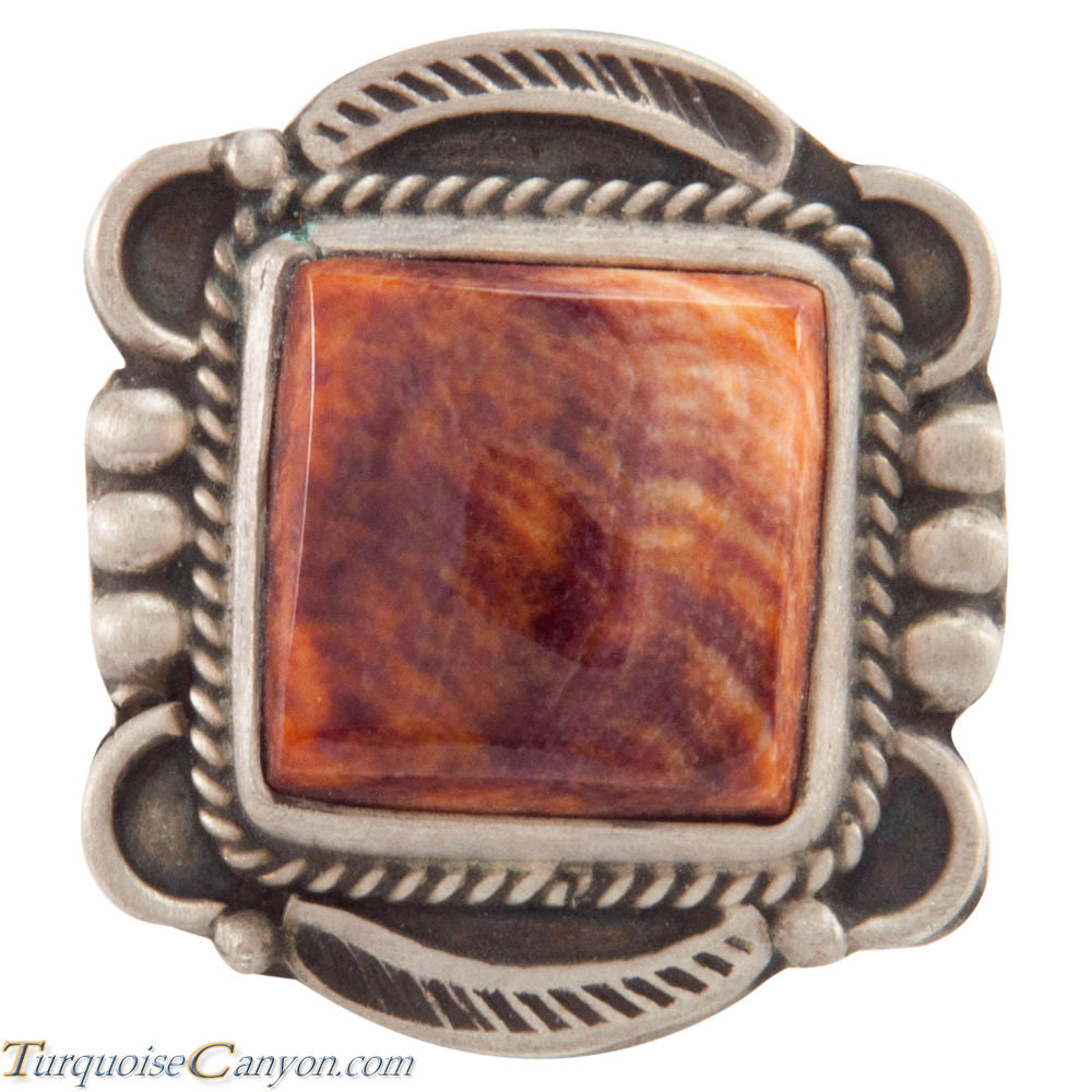 Navajo Native American Purple & Orange Shell Ring Size 5 1/2 SKU226892