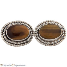 Load image into Gallery viewer, Navajo Native American Tiger Eye Cuff Links by Martha Willeto SKU226907