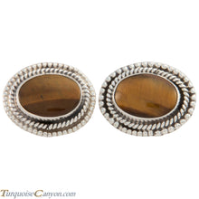 Load image into Gallery viewer, Navajo Native American Tiger Eye Cuff Links by Martha Willeto SKU226908