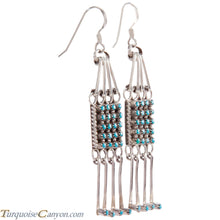 Load image into Gallery viewer, Zuni Native American Sleeping Beauty Turquoise Petit Point Earrings SKU227088