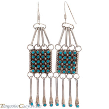 Load image into Gallery viewer, Zuni Native American Sleeping Beauty Turquoise Petit Point Earrings SKU227088