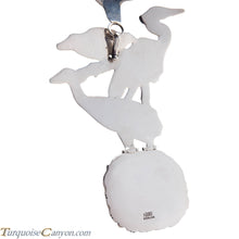 Load image into Gallery viewer, Navajo Native American Magnesite Heron Necklace Earrings by Nieto SKU227104