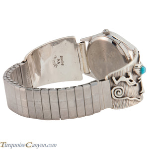 Navajo Native American Petroglyph and Turquoise Watch Tips SKU227176
