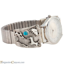 Load image into Gallery viewer, Navajo Native American Petroglyph and Turquoise Watch Tips SKU227176