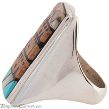 Load image into Gallery viewer, Zuni Native American Pueblo Design Inlay Ring Size 9 1/4 by Booqua SKU227257