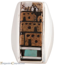 Load image into Gallery viewer, Zuni Native American Pueblo Design Inlay Ring Size 10 by Booqua SKU227258