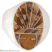 Load image into Gallery viewer, Zuni Native American Tiger Eye and Jasper Inlay Ring Size 11 1/4 SKU227262