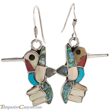 Load image into Gallery viewer, Zuni Native American Turquoise Hummingbird Necklace and Earrings SKU227394