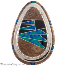 Load image into Gallery viewer, Navajo Native American Lab Opal Inlay Ring Size 6 by Mel Benally SKU227409