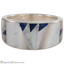 Load image into Gallery viewer, Navajo Native American Lapis and Mother of Pearl Ring Size 10 1/4 SKU227416