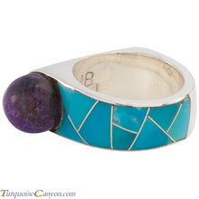 Load image into Gallery viewer, Navajo Native American Turquoise and Sugilite Ring Size 8 1/4 SKU227418