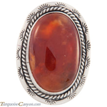 Load image into Gallery viewer, Navajo Native American Tangerine Chalcedony Ring Size 5 1/4 SKU227438