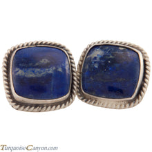 Load image into Gallery viewer, Navajo Native American Lapis Cuff Links by Richard Jim SKU227507