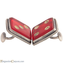 Load image into Gallery viewer, Navajo Native American Vintage Lucite Dice Cuff Links by Willeto SKU227517