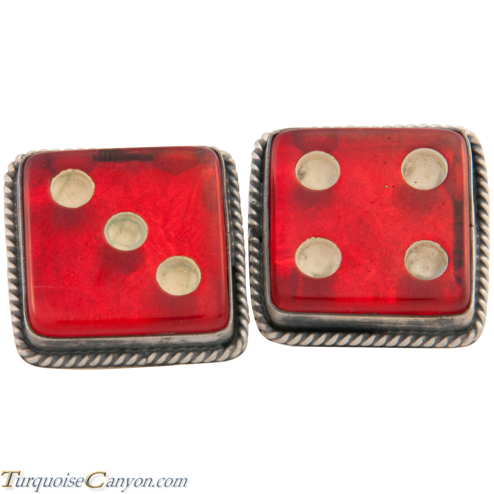 Navajo Native American Vintage Lucite Dice Cuff Links by Willeto SKU227517
