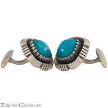Load image into Gallery viewer, Navajo Native American Sleeping Beauty Turquoise Cuff Links SKU227519