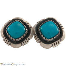 Load image into Gallery viewer, Navajo Native American Sleeping Beauty Turquoise Cuff Links SKU227519