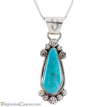 Load image into Gallery viewer, Navajo Native American Kingman Turquoise Pendant Necklace by Jim SKU227530