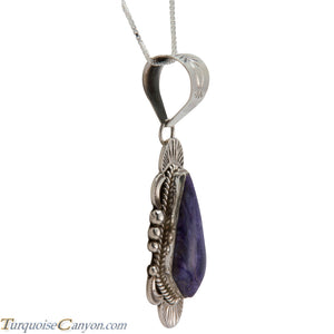 Navajo Native American Charoite Pendant Necklace by Mary Spencer SKU227570