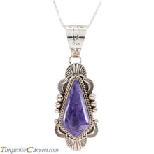Load image into Gallery viewer, Navajo Native American Charoite Pendant Necklace by Mary Spencer SKU227570
