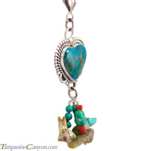 Load image into Gallery viewer, Navajo Native American Chrysocolla Heart and Charms Pendant Necklace SKU227722