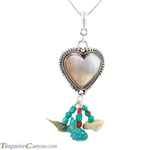 Load image into Gallery viewer, Navajo Native American Yellow Shell Heart Pendant Necklace SKU227727