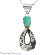 Load image into Gallery viewer, Navajo Native American Royston Turquoise Pendant Necklace by Teller SKU227890