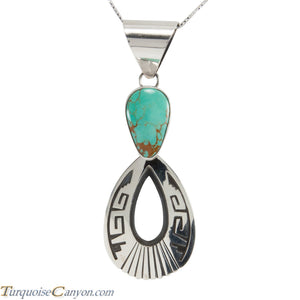Navajo Native American Royston Turquoise Pendant Necklace by Teller SKU227890