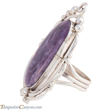 Load image into Gallery viewer, Navajo Native American Charoite Ring Size 7 1/2 by Scott Skeets SKU227912