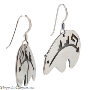 Navajo Native American Sterling Silver Bear Earrings by Teller SKU227935
