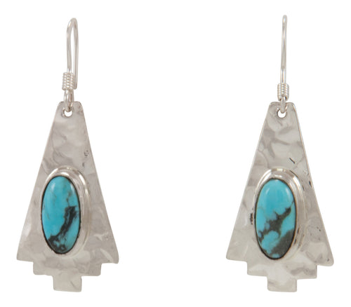 Navajo Native American Turquoise and Sterling Silver Earrings SKU227947