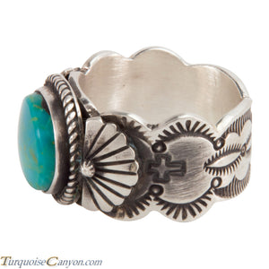 Navajo Native American Kingman Turquoise Ring Size 13 1/4 by Morgan SKU228016