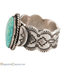 Load image into Gallery viewer, Navajo Native American Kingman Turquoise Ring Size 13 3/4 by Morgan SKU228018