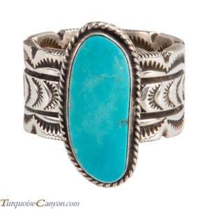Navajo Native American Sleeping Beauty Turquoise Ring Size 12 1/2 SKU228022